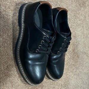 Nordstrom Classic Black Leather Boys Dress Shoes
